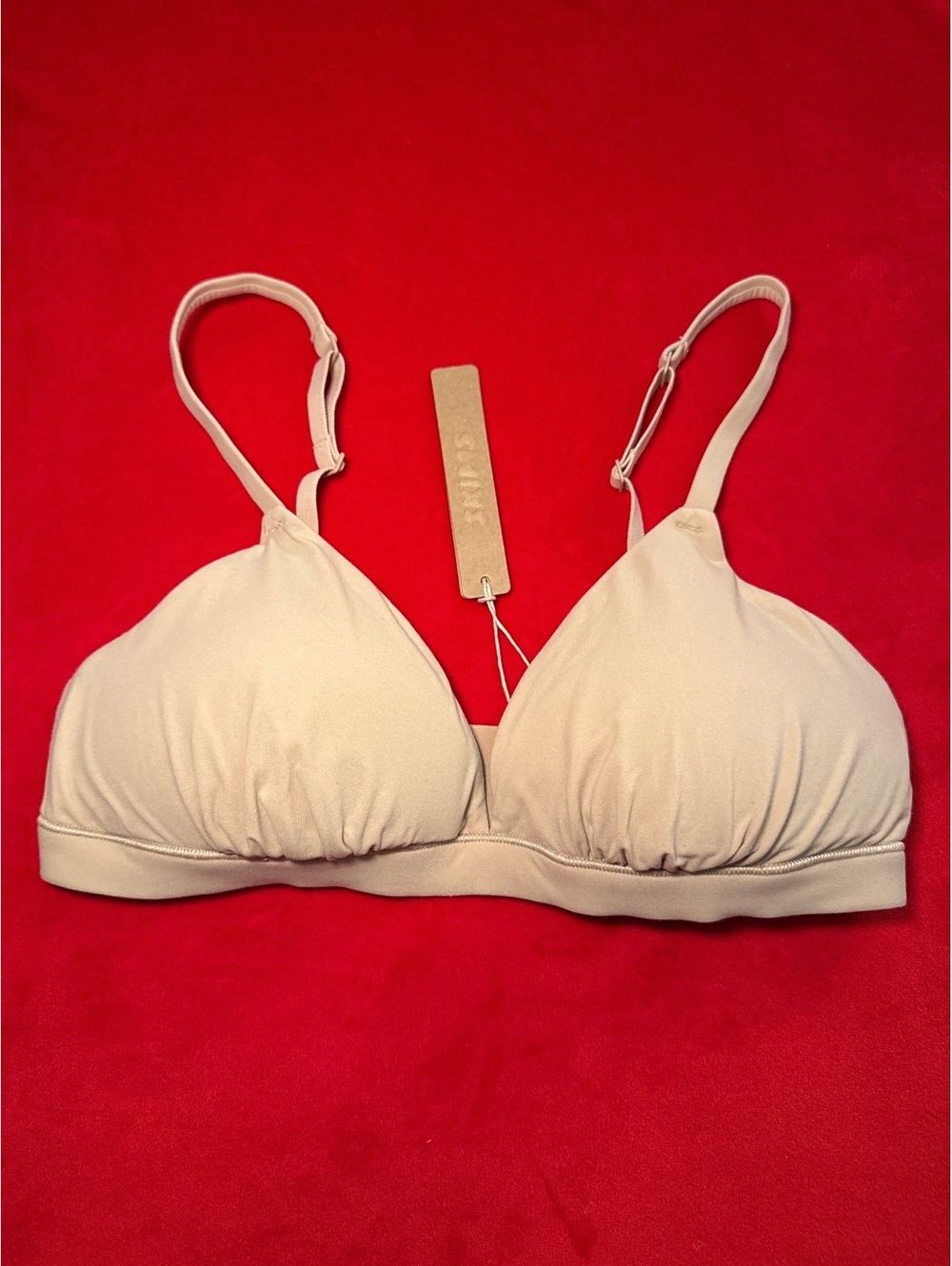 Skims Fits Everybody Mastectomy Padded Triangle Bralette Color Clay Size XS